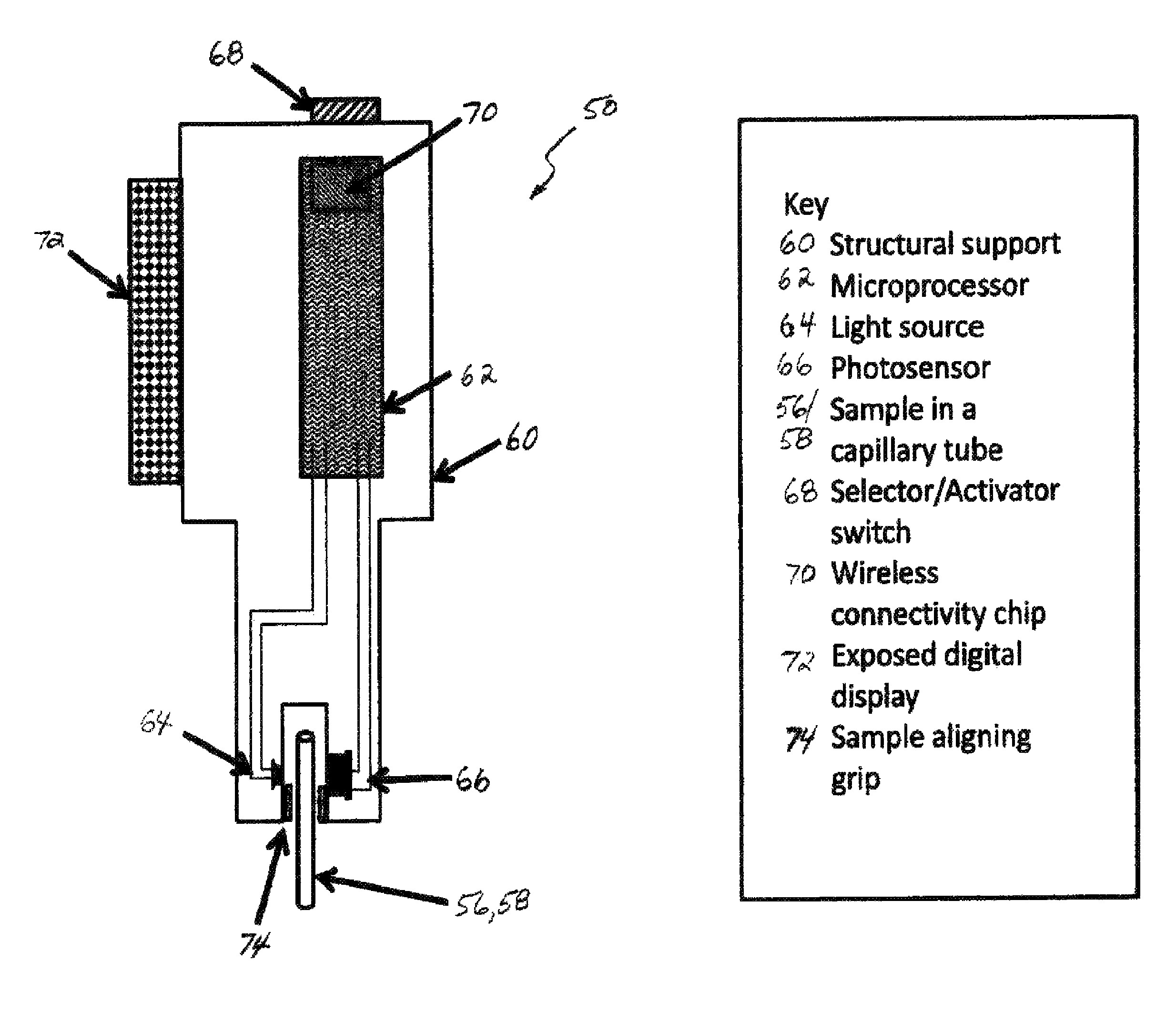 Diagram of Micro-scale UV/Vis Spectrometer - View 2